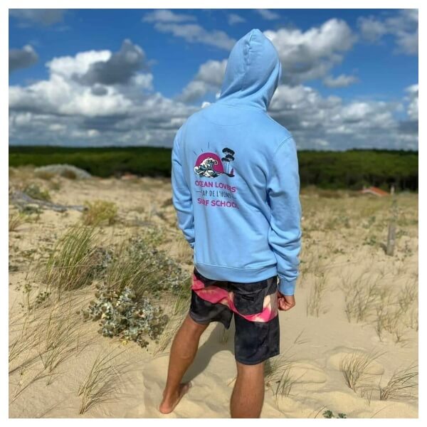 Sweat-shirt Coton Bio UNISEX à Capuche, 280 gr, couleur: Sky Blue