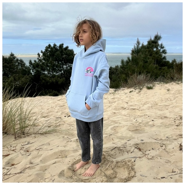 Sweat-shirt à Capuche Enfant Bio UNISEX, 350 gr, couleur: Aquamarine